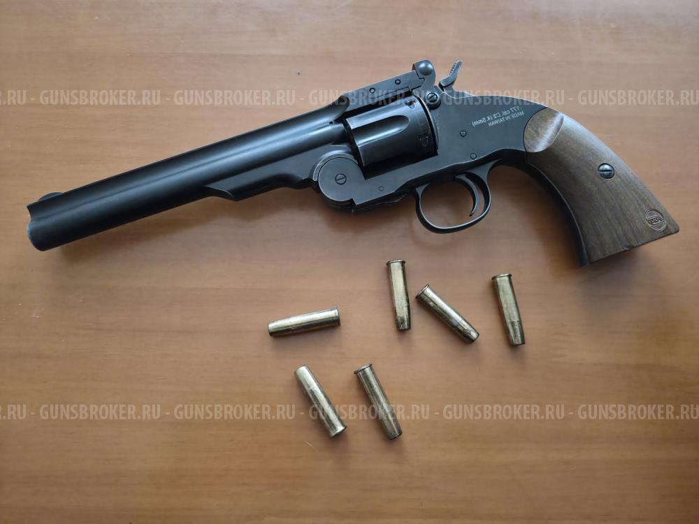 Пневматический револьвер ASG Schofield 6 Aging Black 4.5мм