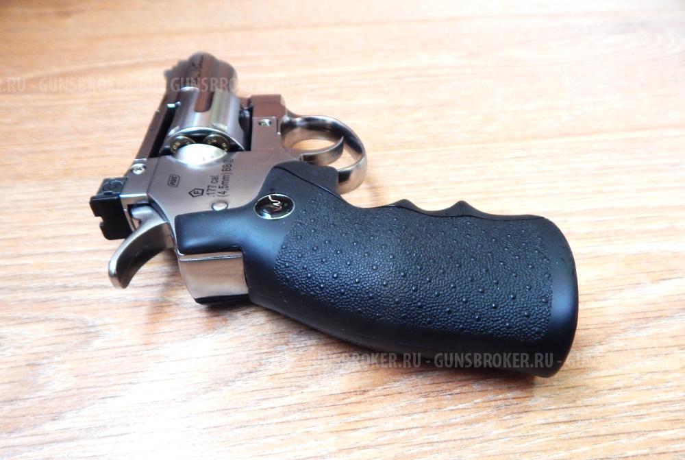 Пневматический револьвер Dan Wesson 2.5 silver. ASG. С комплектом. В идеале. Красавец!!!