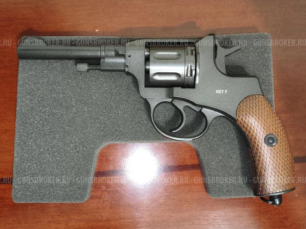 Пневматический револьвер Gletcher Nagan NGT F, (Наган, шарики BB) 4.5 мм 