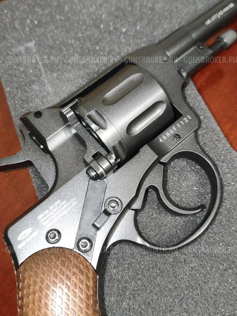 Пневматический револьвер Gletcher Nagan NGT F, (Наган, шарики BB) 4.5 мм 