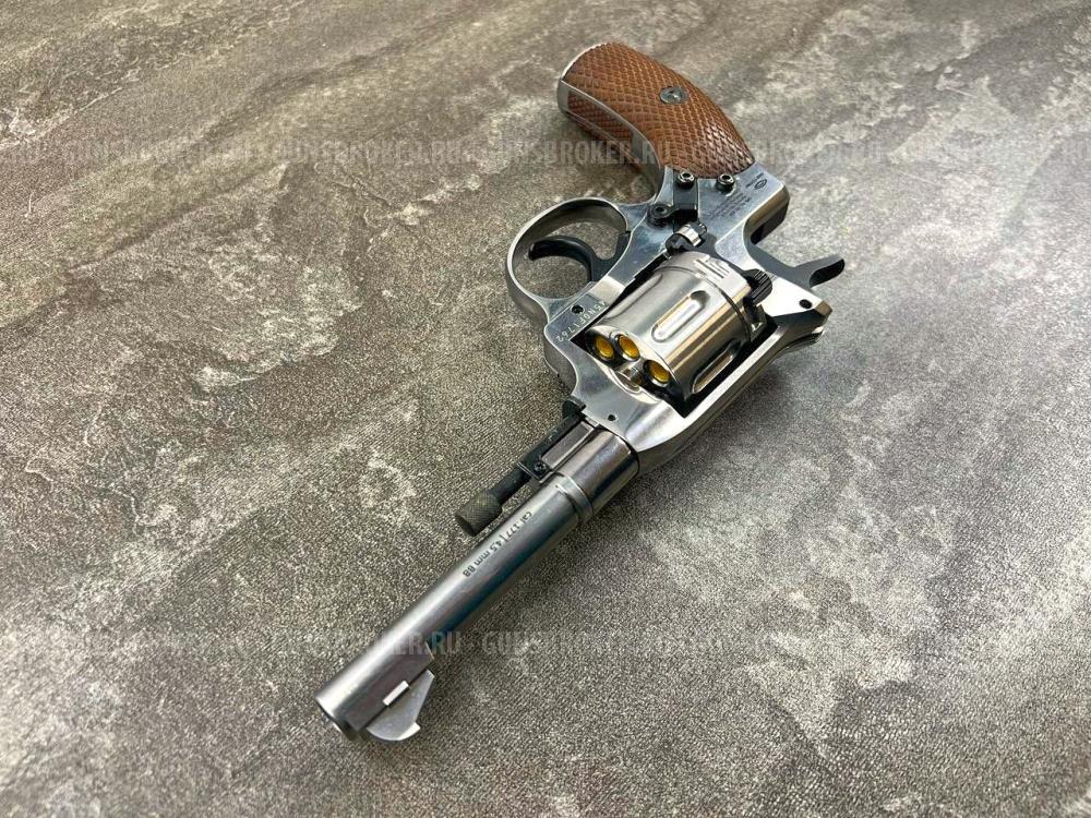 Пневматический револьвер Gletcher Nagan NGT (F) Silver (Наган, шарики BB) 4.5 мм б/у