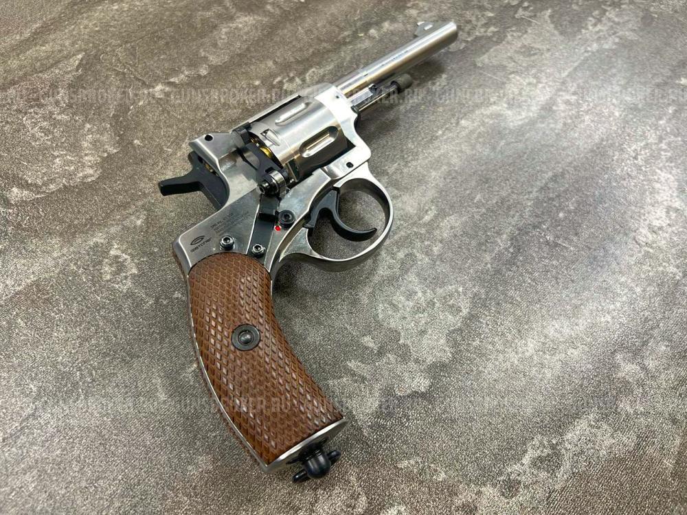 Пневматический револьвер Gletcher Nagan NGT (F) Silver (Наган, шарики BB) 4.5 мм б/у