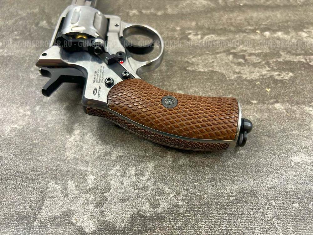 Пневматический револьвер Gletcher Nagan NGT (F) Silver (Наган, шарики BB) 4.5 мм б/у