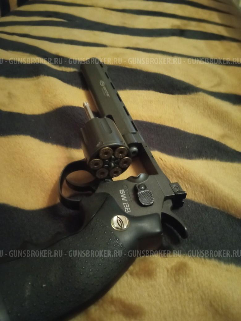 Пневматический револьвер Gletcher SW B8 4.5 мм (Smith & Wesson