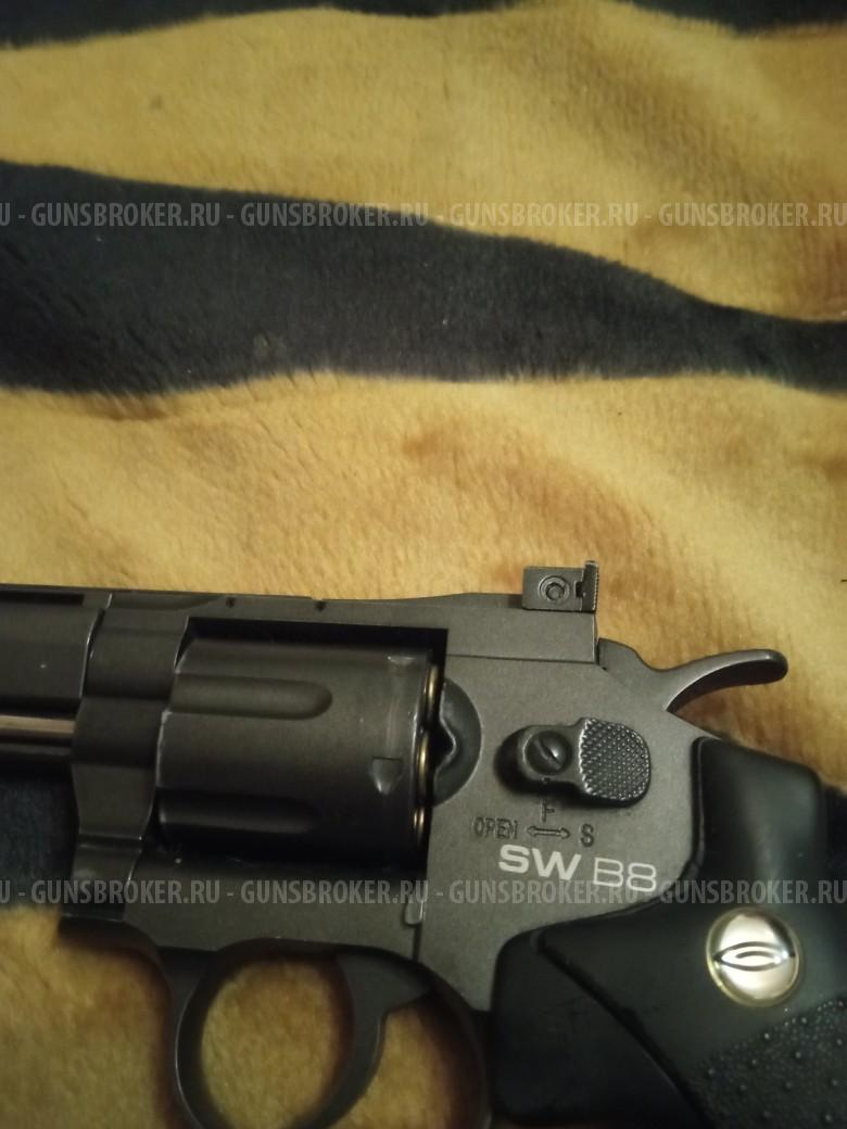Пневматический револьвер Gletcher SW B8 4.5 мм (Smith & Wesson
