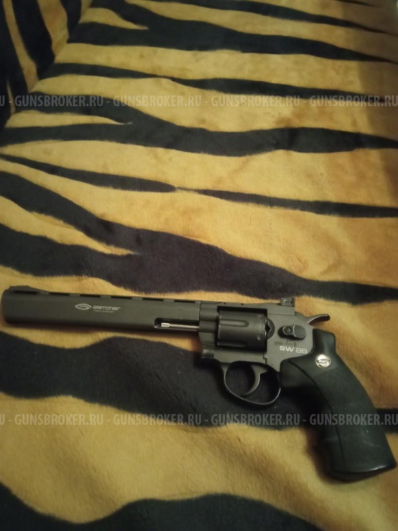 Пневматический револьвер Gletcher SW B8 4.5 мм (Smith & Wesson