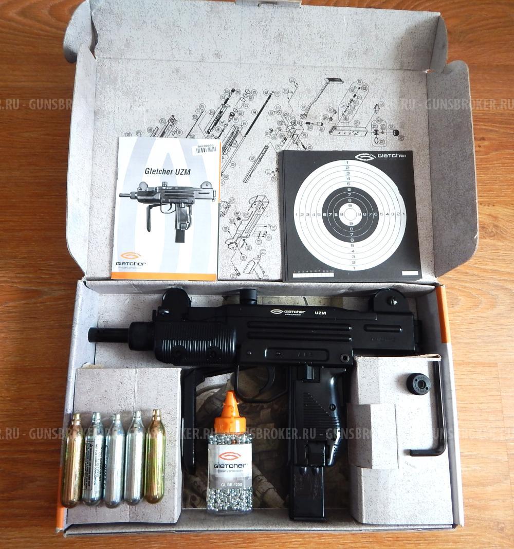 Пневматический UZM от Gletcher с шикарным комплектом. Новый в идеале. Blowback.