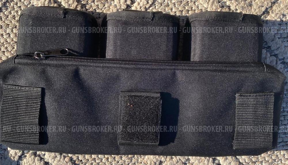 Подсумок Stich Profi под 3 магазина Сайга/Вепрь под ремень и три магазина для сайга