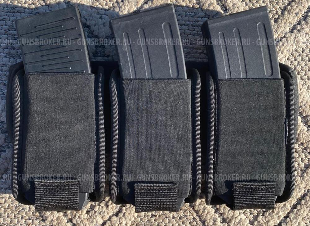 Подсумок Stich Profi под 3 магазина Сайга/Вепрь под ремень и три магазина для сайга