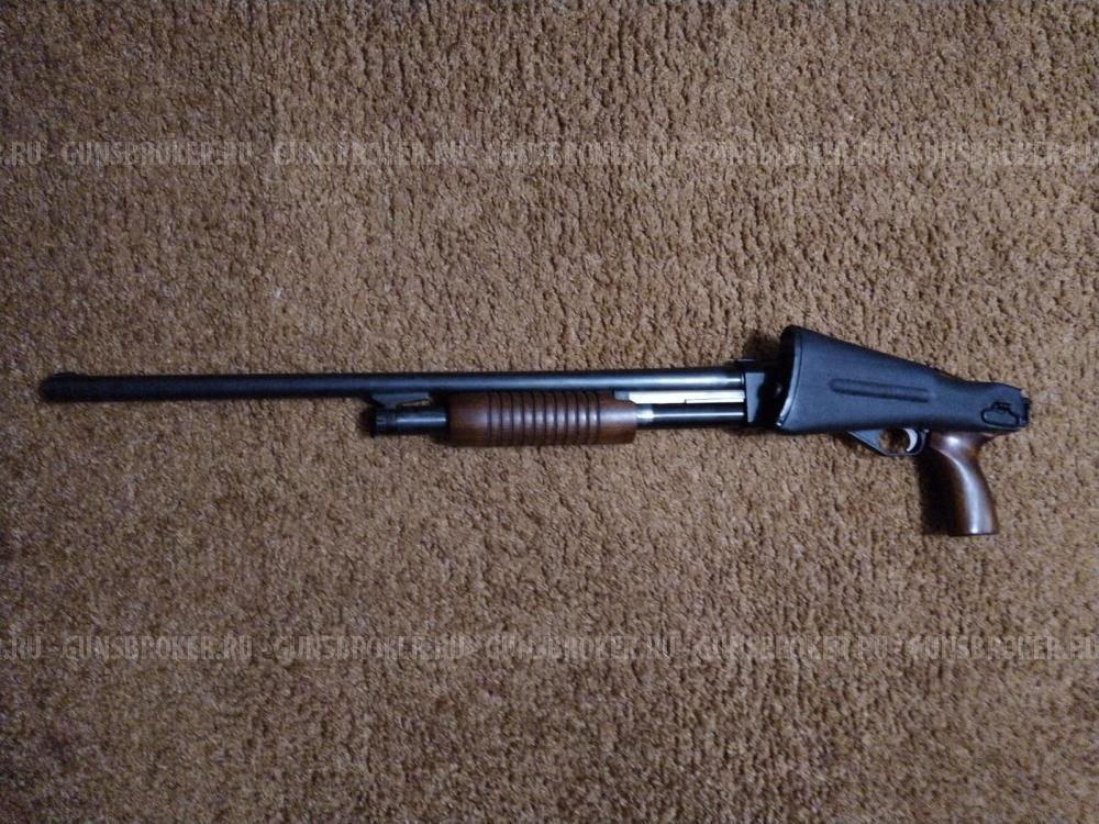 Помповое ружьё ИЖ-81 со складным прикладом, пистолетная рукоятка.
