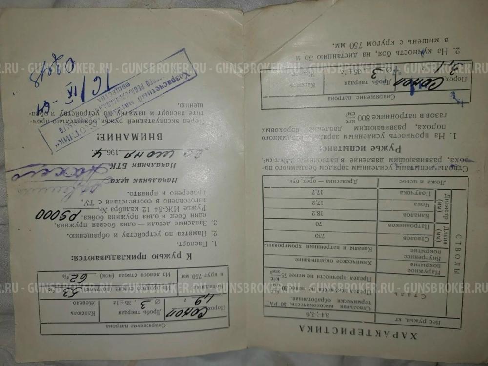 Предлагаю  ИЖ‑54 1964 года выпуска — экспортный экземпляр с отличной сохранностью