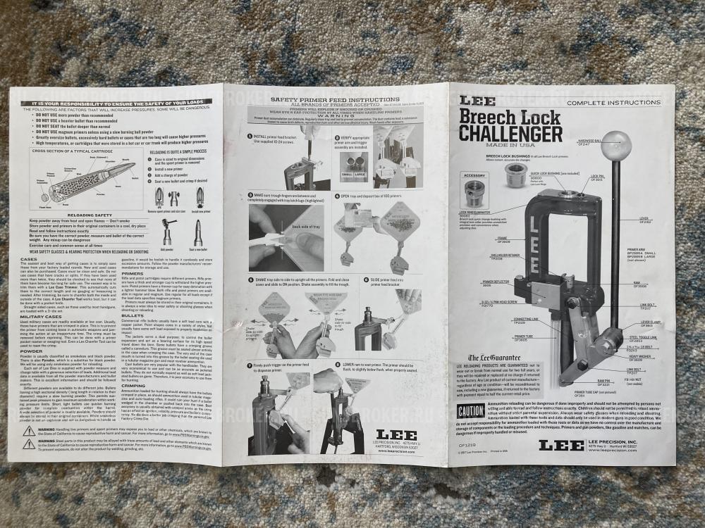 Пресс для релоадинга Lee Breech Lock Challenger