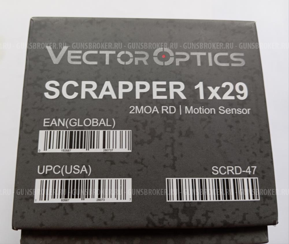 Прицел коллиматорный Vector Optics Scrapper 1x29, 2MOA