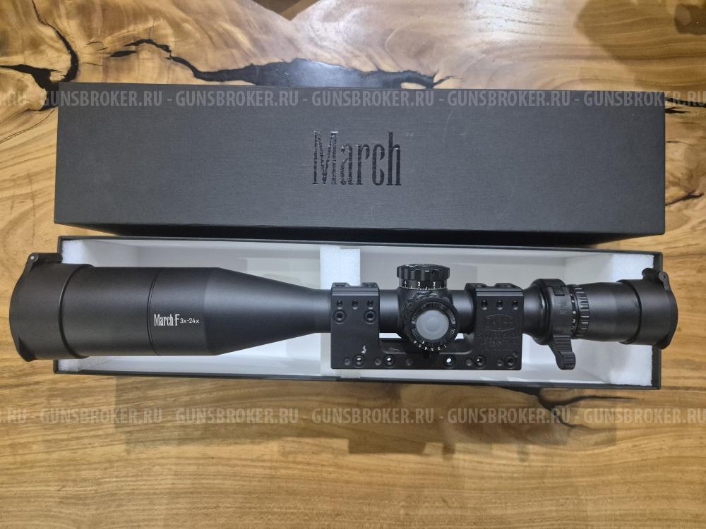 Прицел March-F 3-24x52 прицельная сетка FML-T1 + кронштейн Spuhr SP-3601