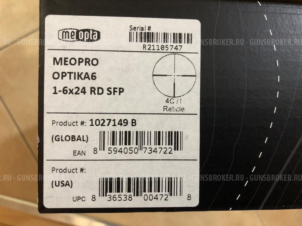 Прицел meopta optika 6 1-6*24