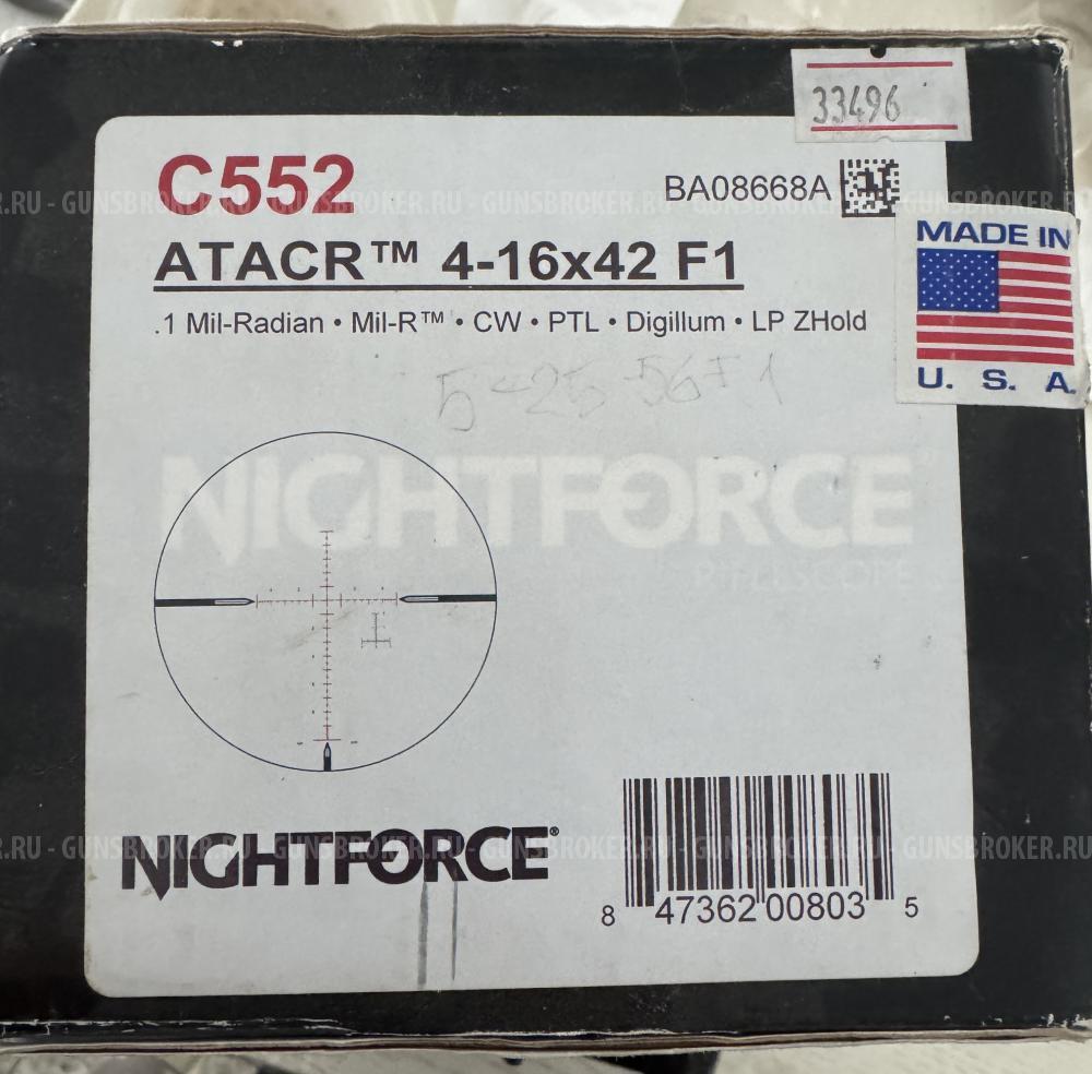 Прицел Nightforce ATACR 4-16x42 F1 Mil-R C552
