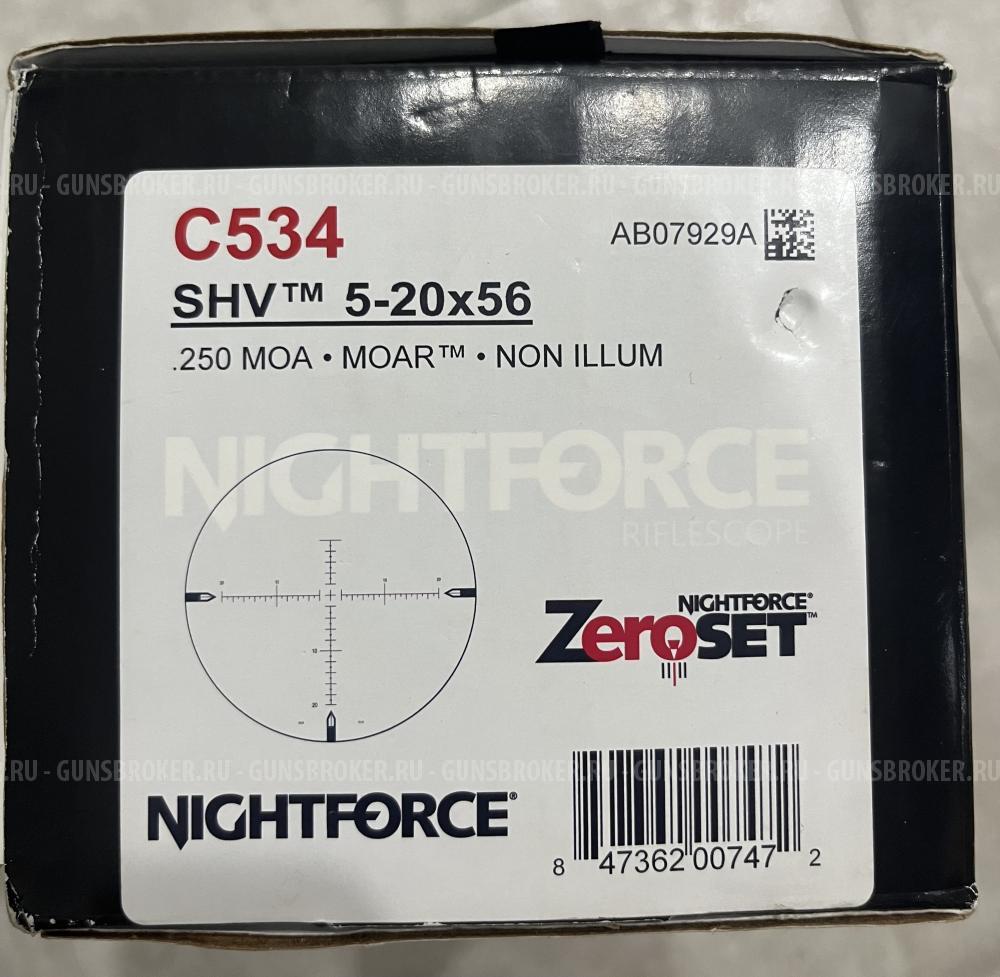 Прицел Nightforce SHV 5-20x56 (30mm) -.250 MOA MOAR