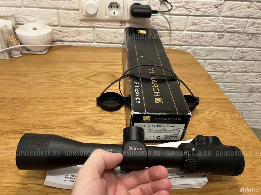 Прицел Nikon Monarch 7 1.5-6x42 IL R4B + кольца 30мм
