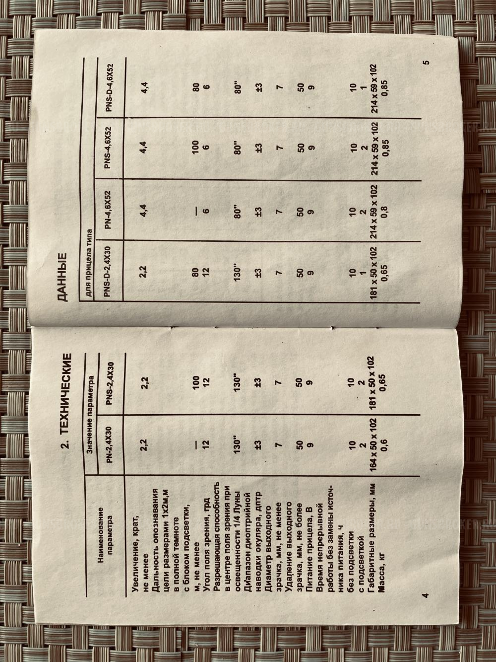 Прицел ночной ВОМЗ PNS-D-4,6x52