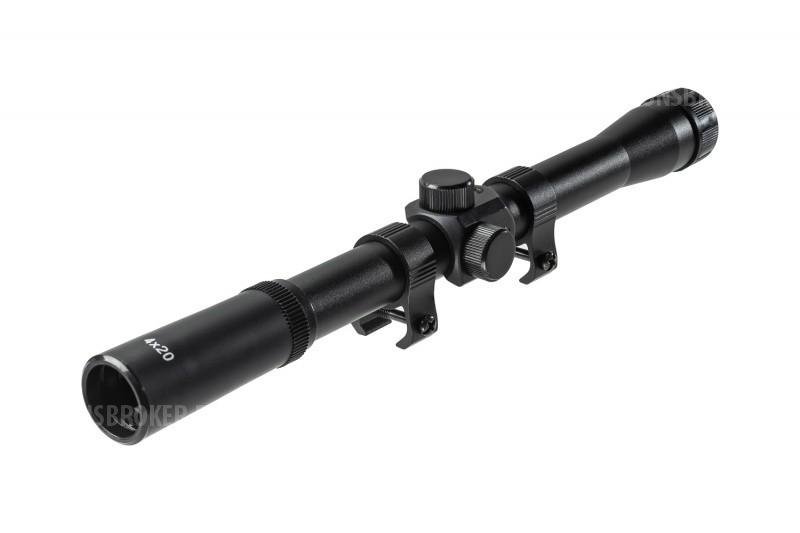 Прицел оптический с кронштейном 4х20 (тонкий крест)