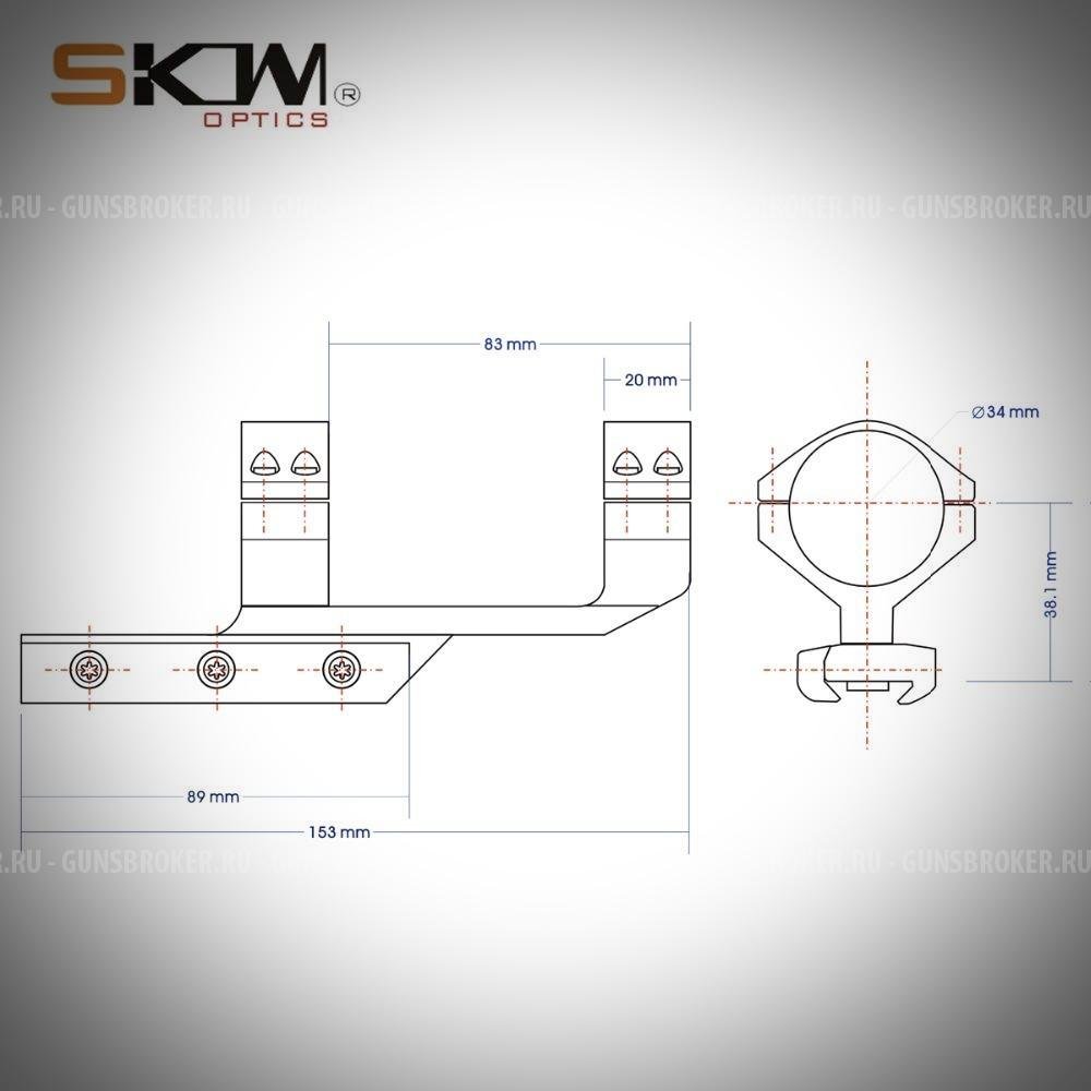 Прицел SKWoptics 1-12x26 iRSFd.34mm