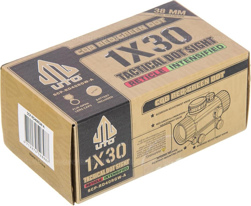 Прицел UTG New Gen 4” Tactical Red/Green Dot Sight, 38mm