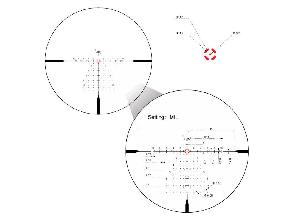 Прицел Vector Optics Continental 34mm ED 1-10x28 FFP, VET-CTR (MIL)