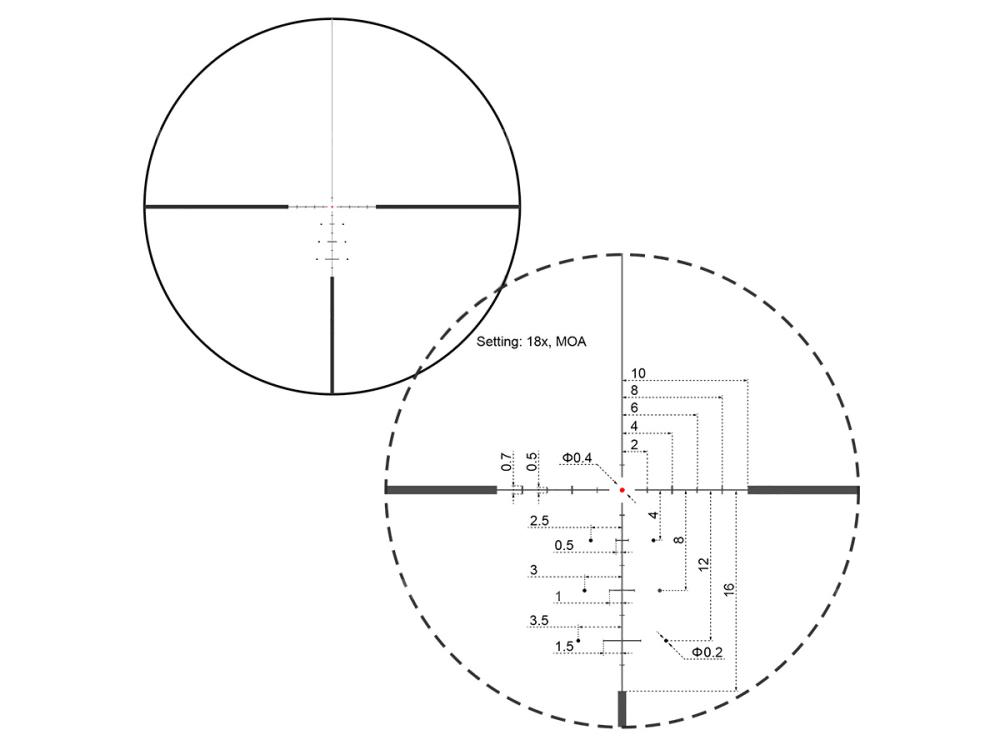 Прицел Vector Optics Continental Hunting 3-18x50, SF, VECON-CDM (MOA)