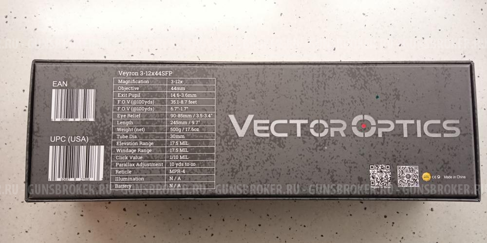 Прицел Vector Optics Veyron 3-12x44 SFP Compact Etched MPR-4