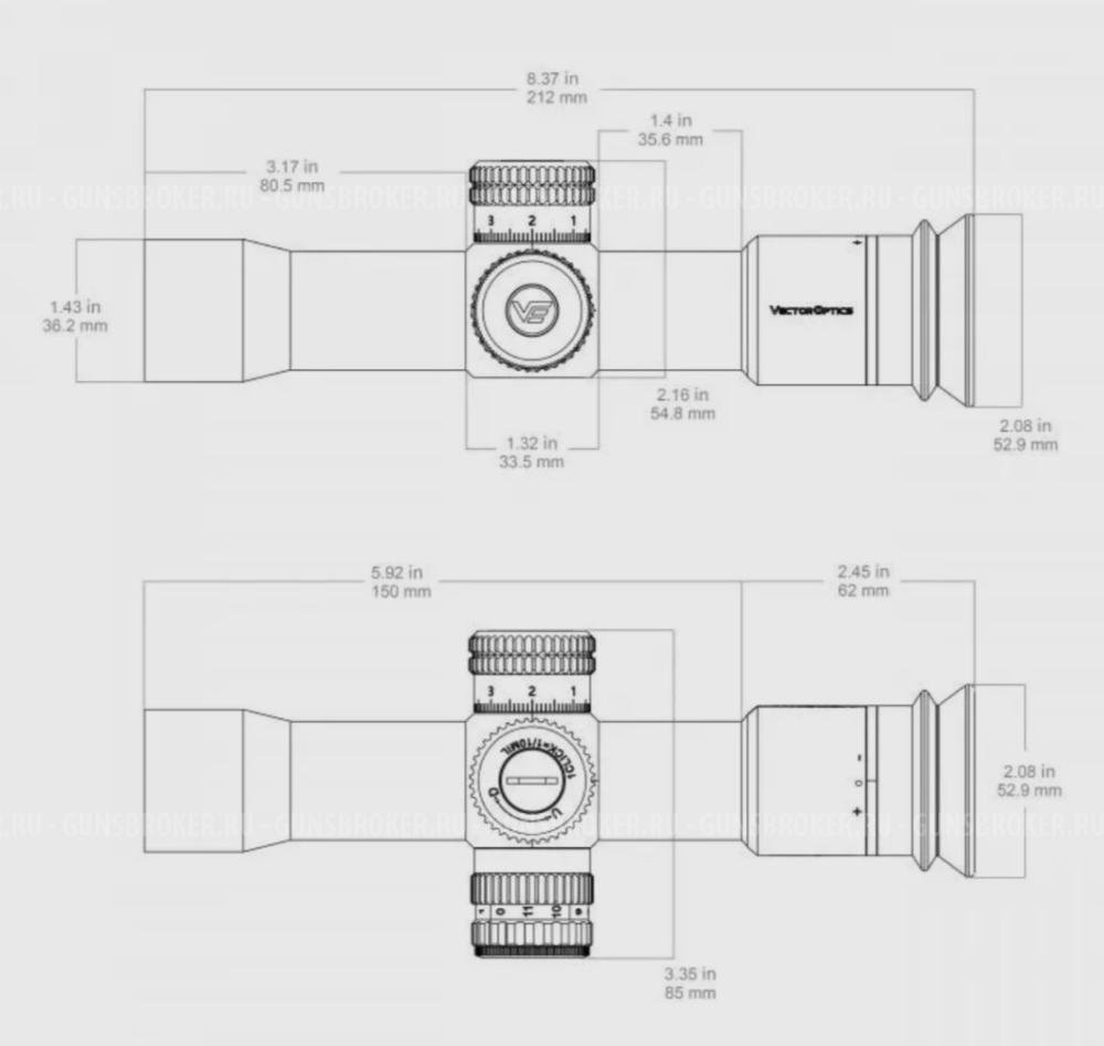 Прицел Vector Optics Veyron PLUS 10х30 ZERO 