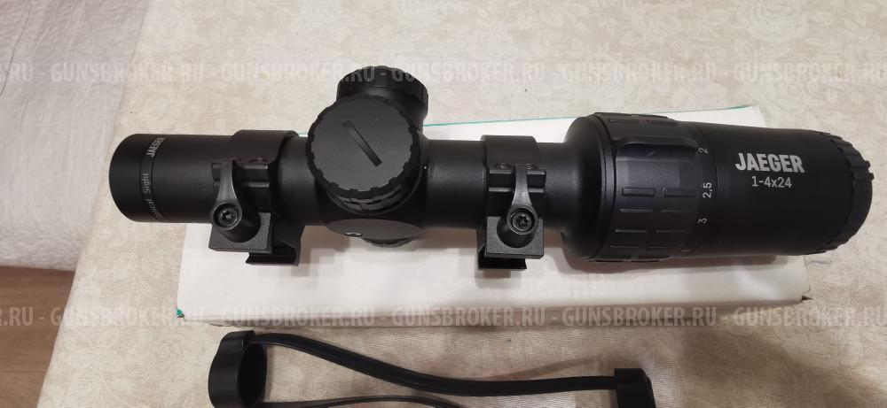 Прицел yukon jeager 1x4/24 с кольцами leupold
