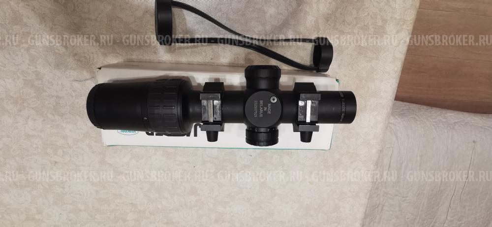 Прицел yukon jeager 1x4/24 с кольцами leupold