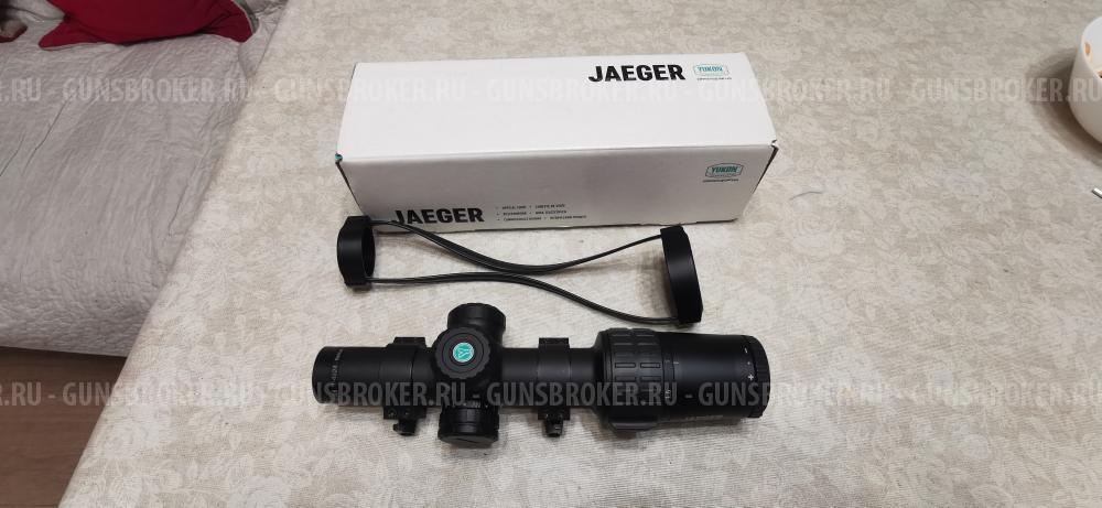 Прицел yukon jeager 1x4/24 с кольцами leupold