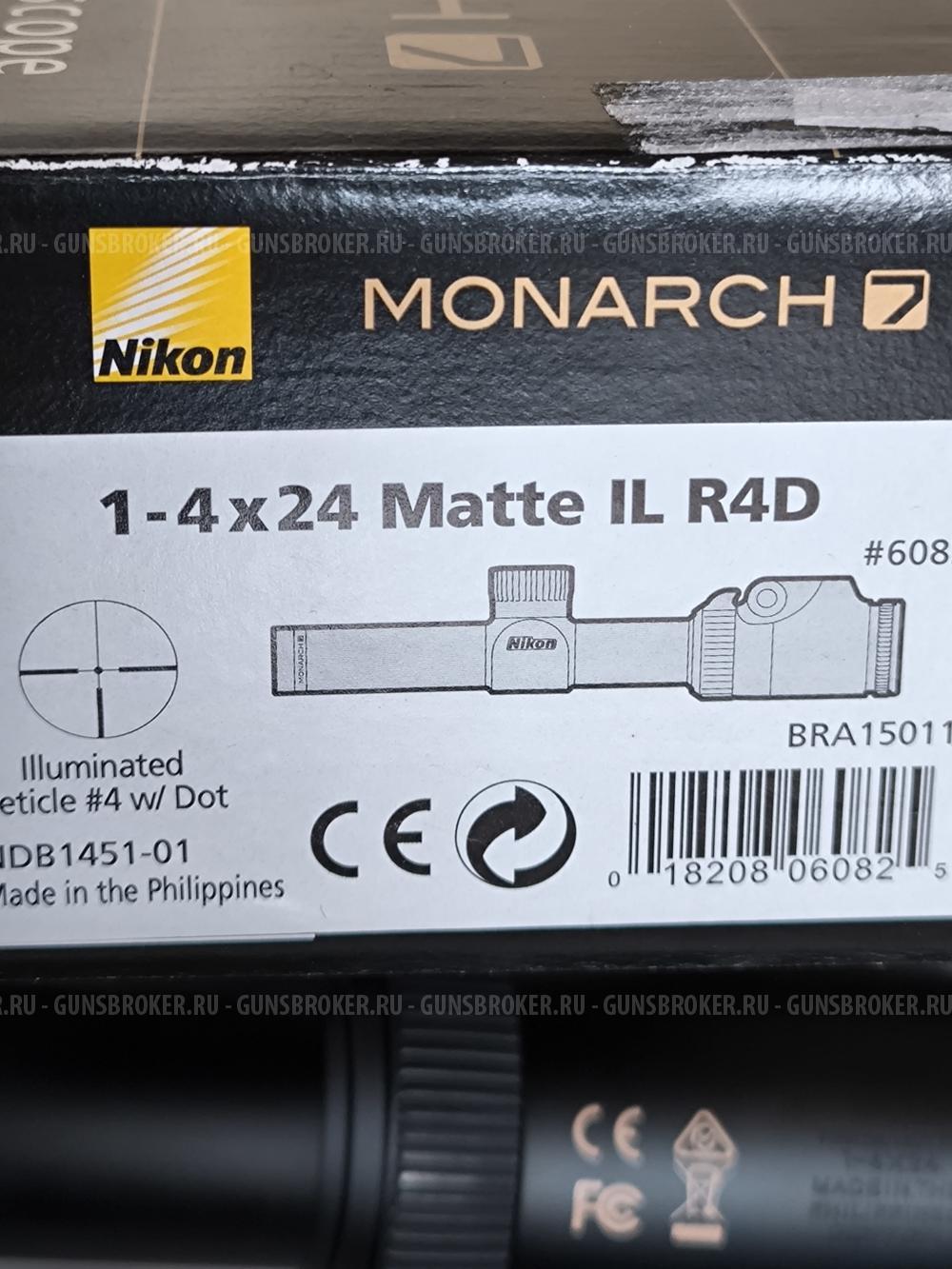 Прицел загонный Nikon Monarch 7 1-4x24 IL R4D Никон Монарх загоник