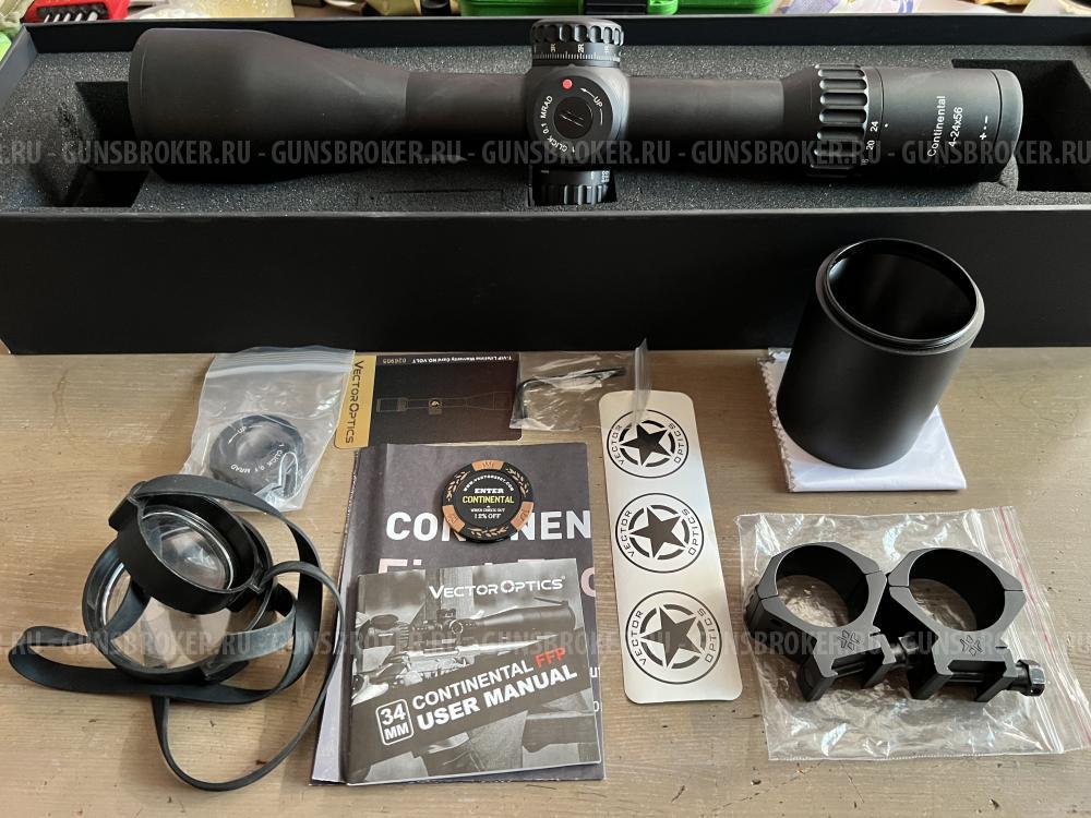 Прицелы Vector Optics Continental 34mm, zero stop, FFP