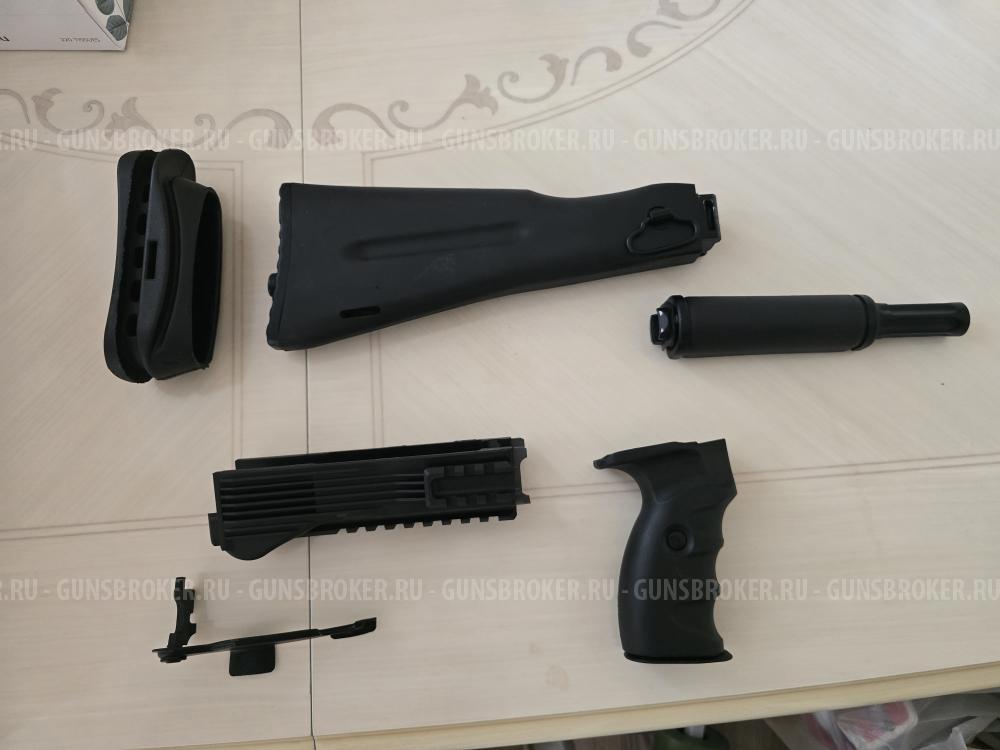 Приклад + удленитель "калоша", цевьё, ручка, переключатель огня.