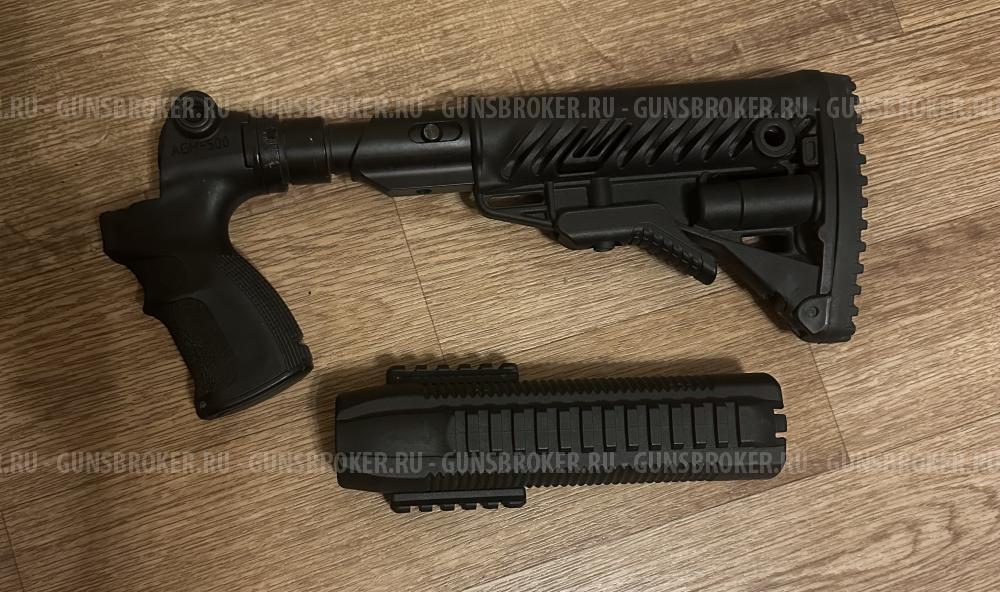Приклад для Моссберг (Mossberg) 500 в комплекте с тактическим цевьем. 
