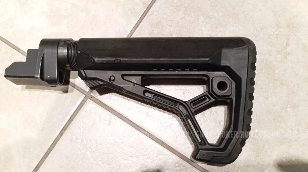 приклад FAb defense  GL-core с трубой Ar comspec от Custom guns адаптер Armacon