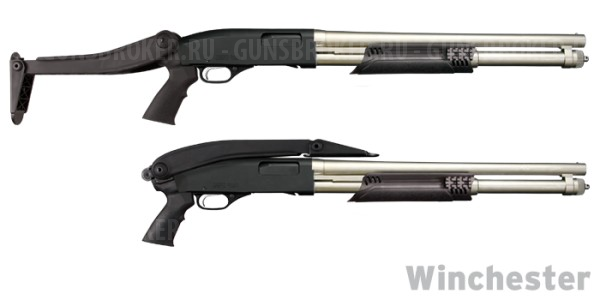 Приклад складной для Mossberg 500, Remington 870 и Winchester 1300 - ATI MTF4900 (черный)