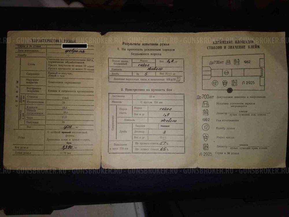 Продается Иж-54 Штучное с паспортом.