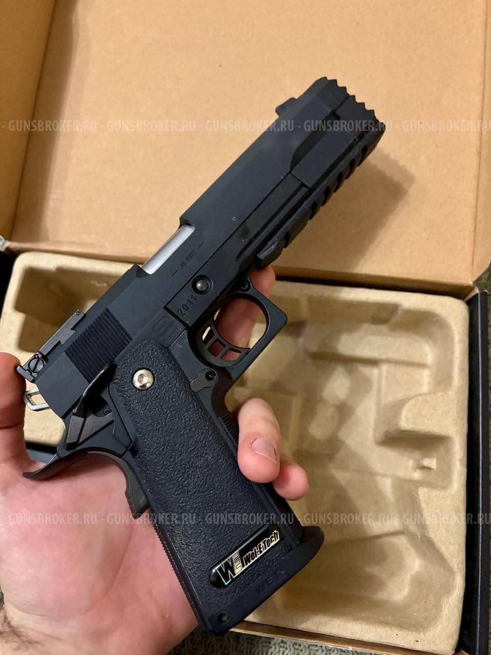 Продается СТРАЙКБОЛЬНЫЙ ПИСТОЛЕТ WE HI-CAPA 5.2R (COLT 1911) GREEN GAS (BLOW BACK)