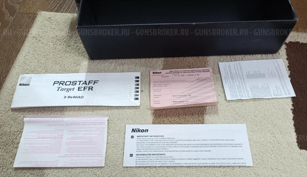 Продам оптический прицел Nikon PROSTAFF TARGET EFR 3*9x40,AO сетка Nikoplex