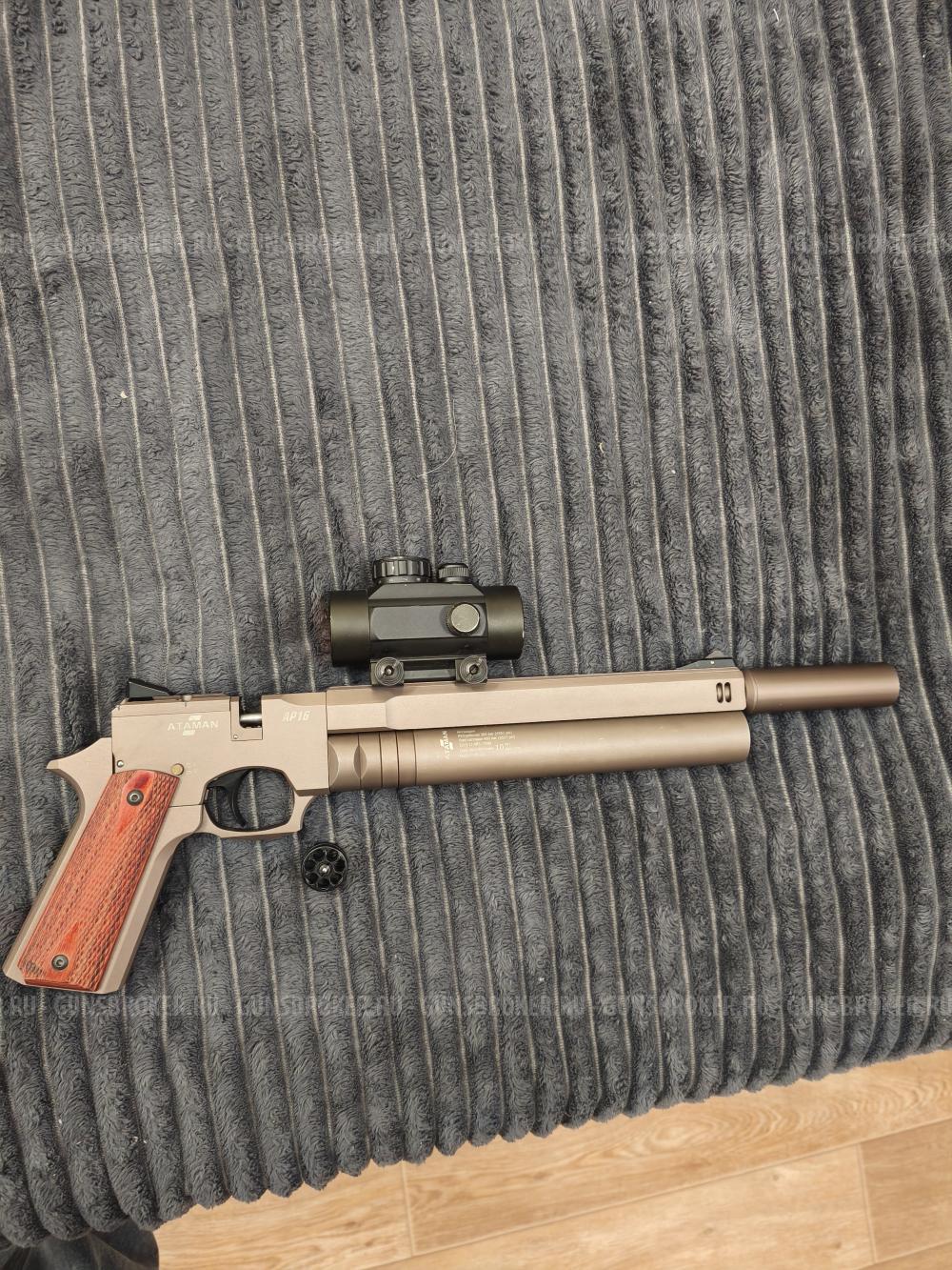 продам пистолет пневматический атаман АР16 522/Т кал. 5.5 мм с глушителем