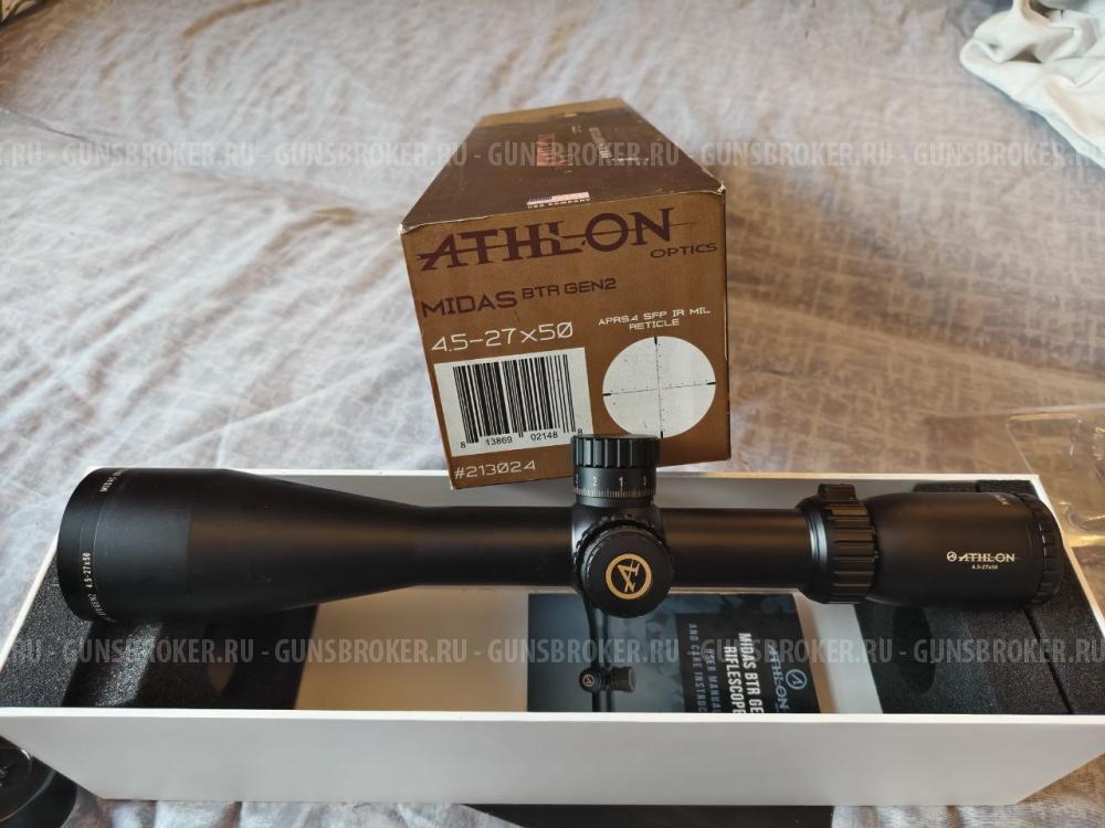 Продам Прицел Athlon Midas BTR Gen 2 4.5-27х50 30 труба SFP