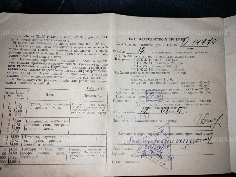 Продам ружье ИЖ-27 12 калибр