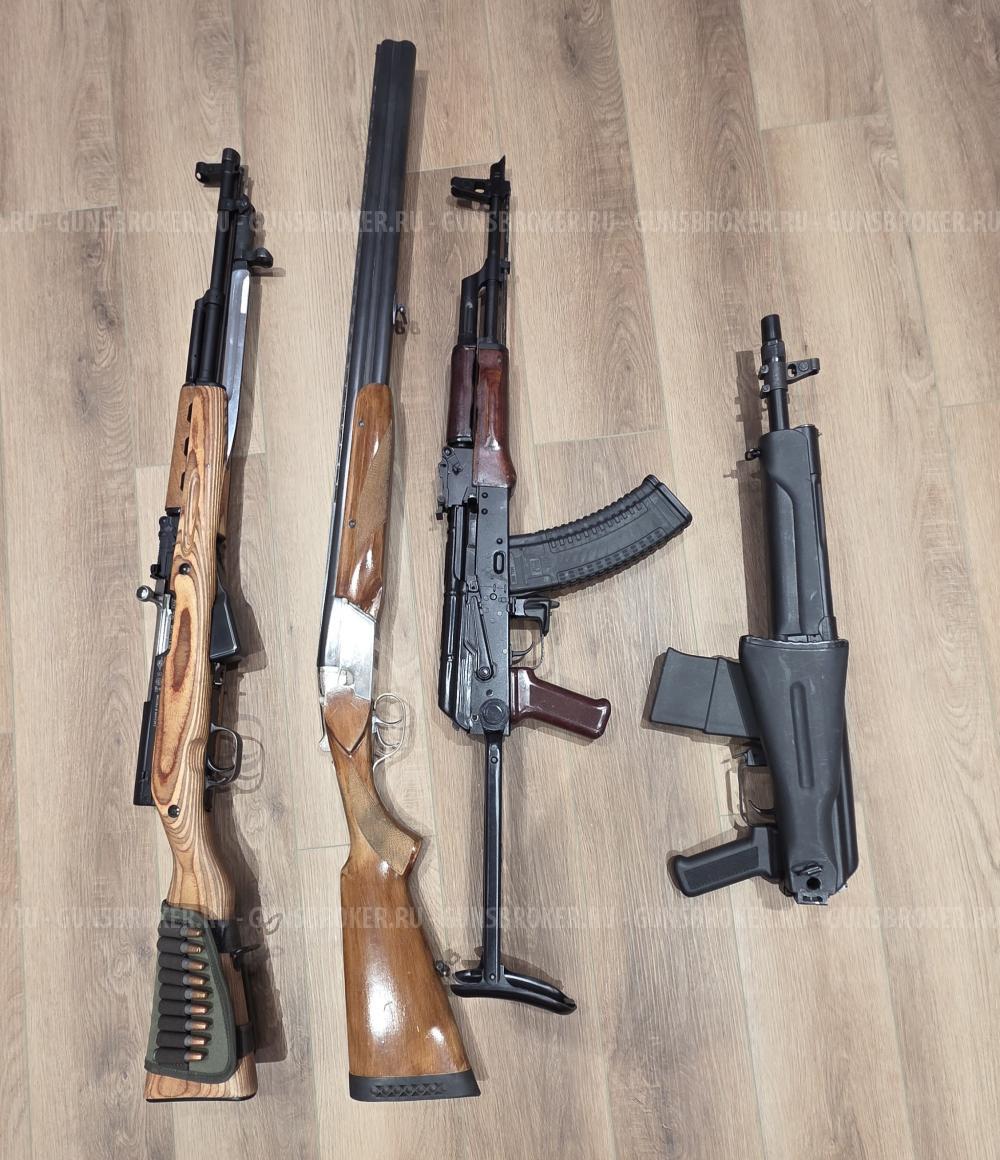 Продам сайга 20к,  скс 36к , вертикалка 12 к, калаш 366 к
