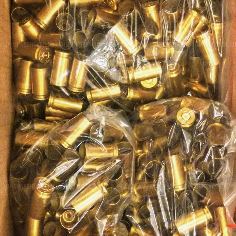 Пули 9х19 БПЗ FMJ биметал 7,5 гр. и гильзы латунь S&B однострел