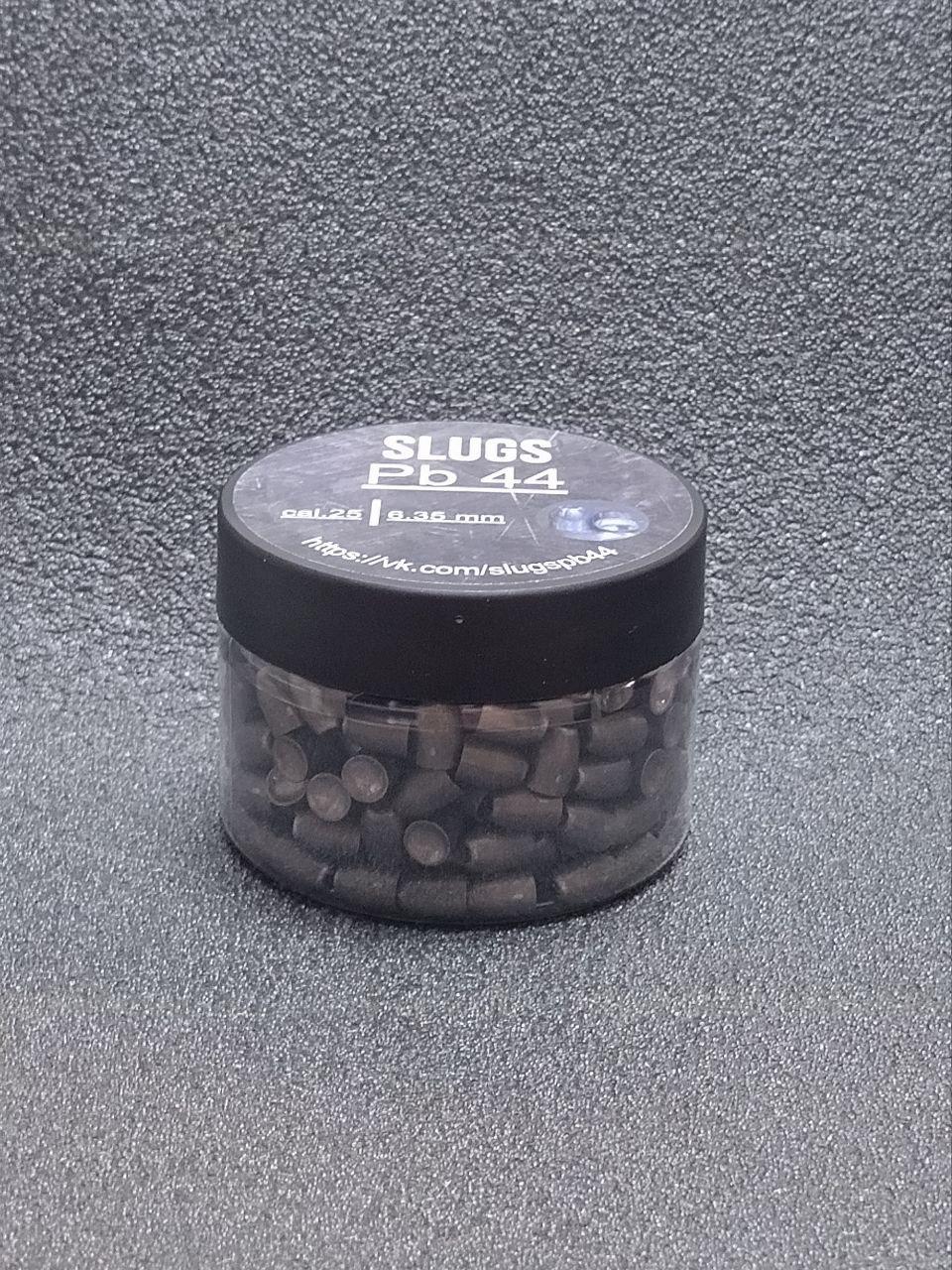 Полнотелые пули для пневматики SLUGS Pb 44 калибры 5.5мм(5.54) 6.35мм(6,41), 7,62мм(7,66).