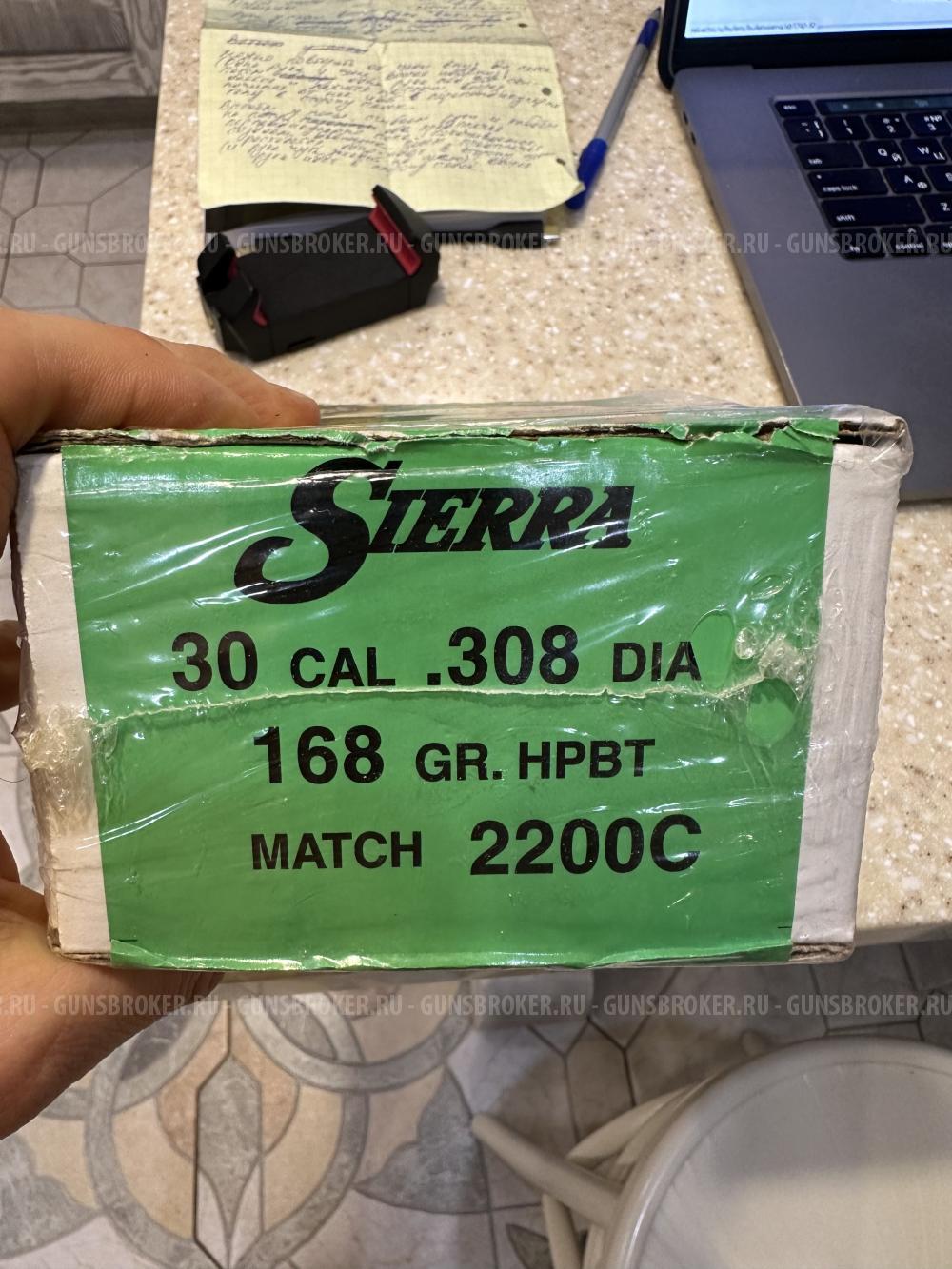 Пули SIERRA 30 CAL. (.308") 168 GR