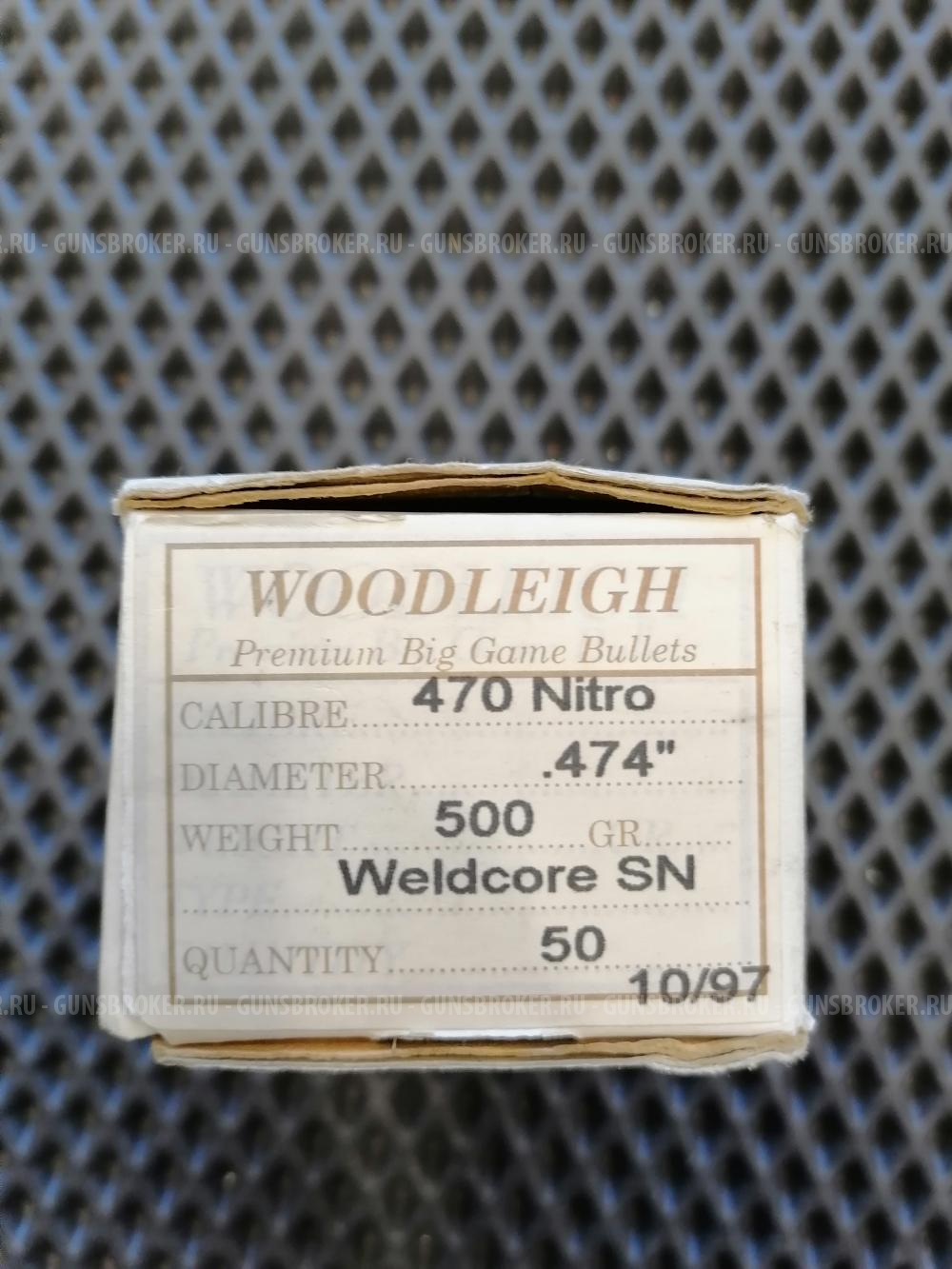 Пуля, Woodleigh, к. 470Nitro, 500gr